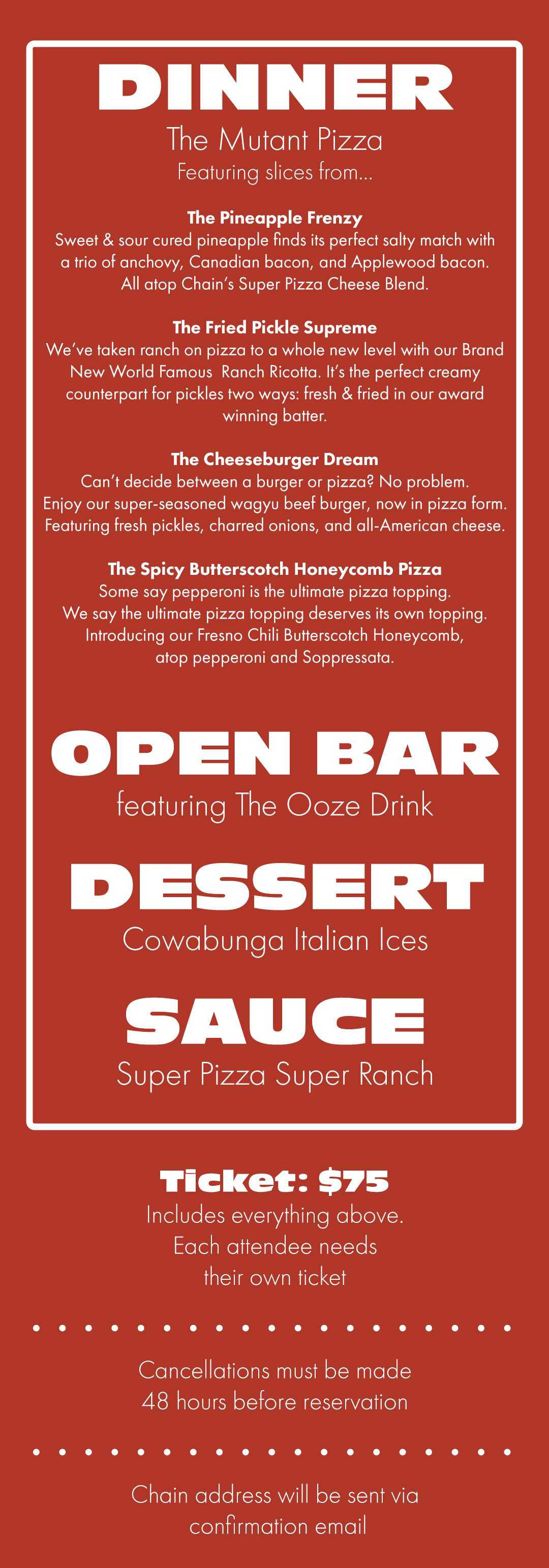 The Mutant Pizza: Saturday 7/29