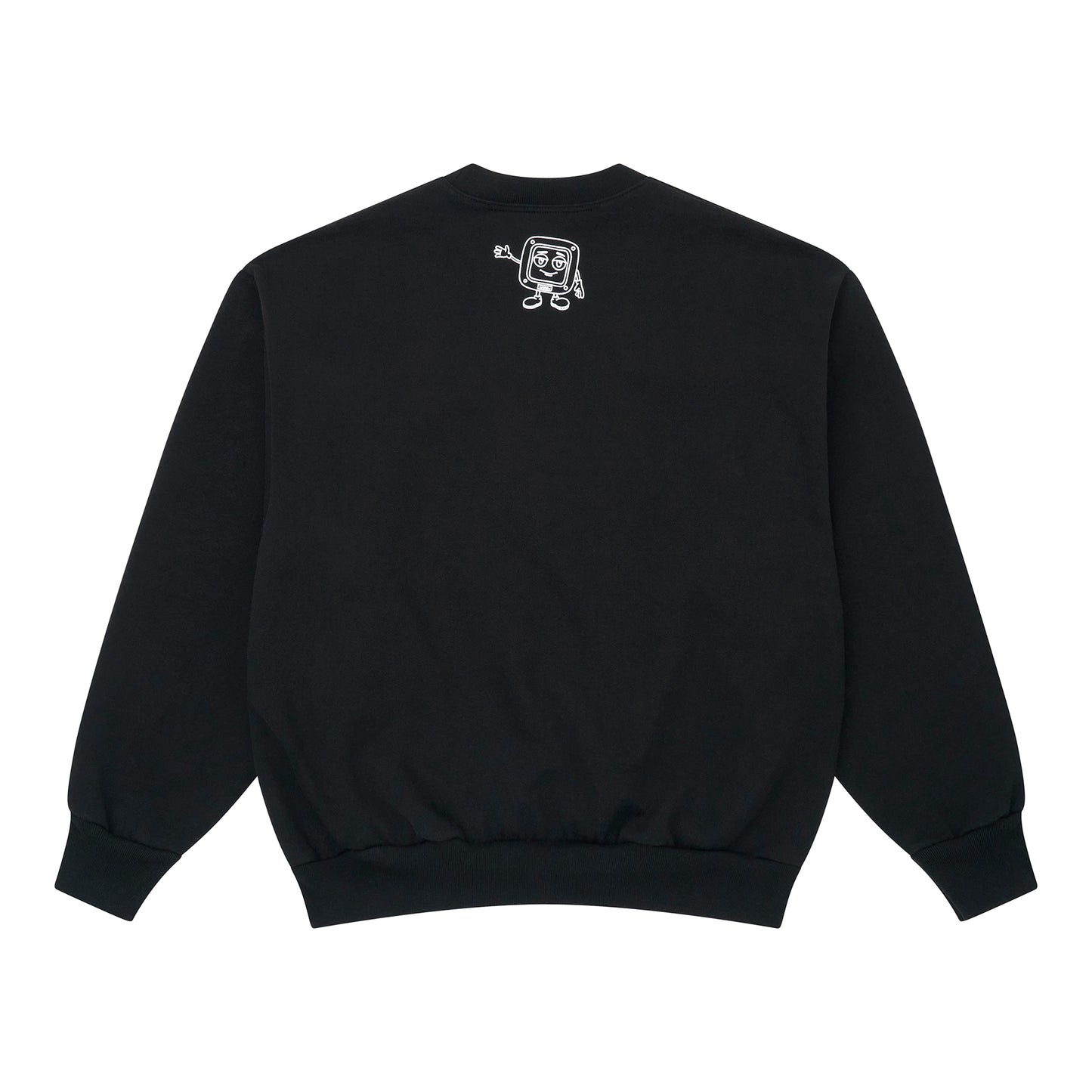 Chain Slogan Classic Crewneck in Black