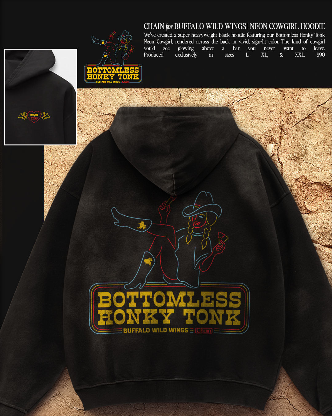 Chain x Buffalo Wild Wings Bottomless Hoodie