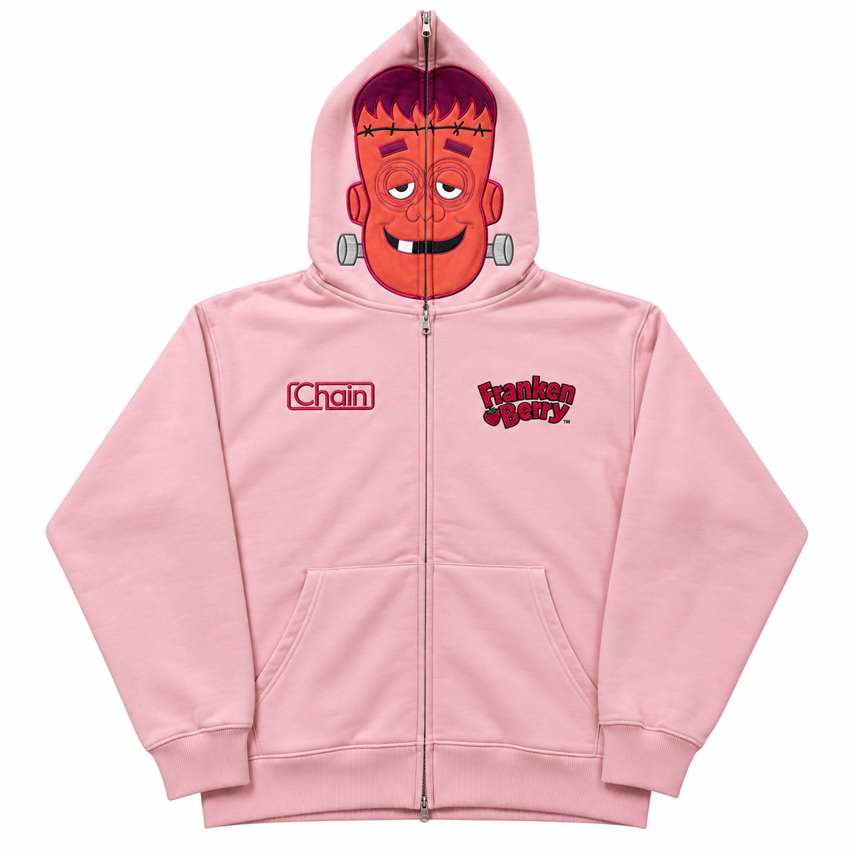 Chain x Monster Cereals Franken Berry Full Zip Sweatshirt