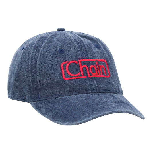 Chain Logo Dad Cap in Washed Blue