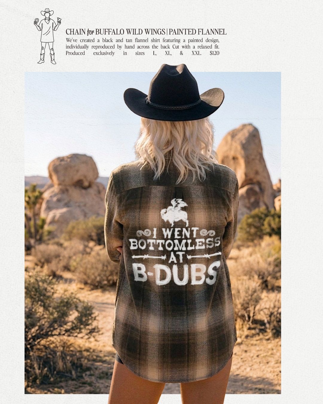 Chain x Buffalo Wild Wings Bottomless Flannel Shirt