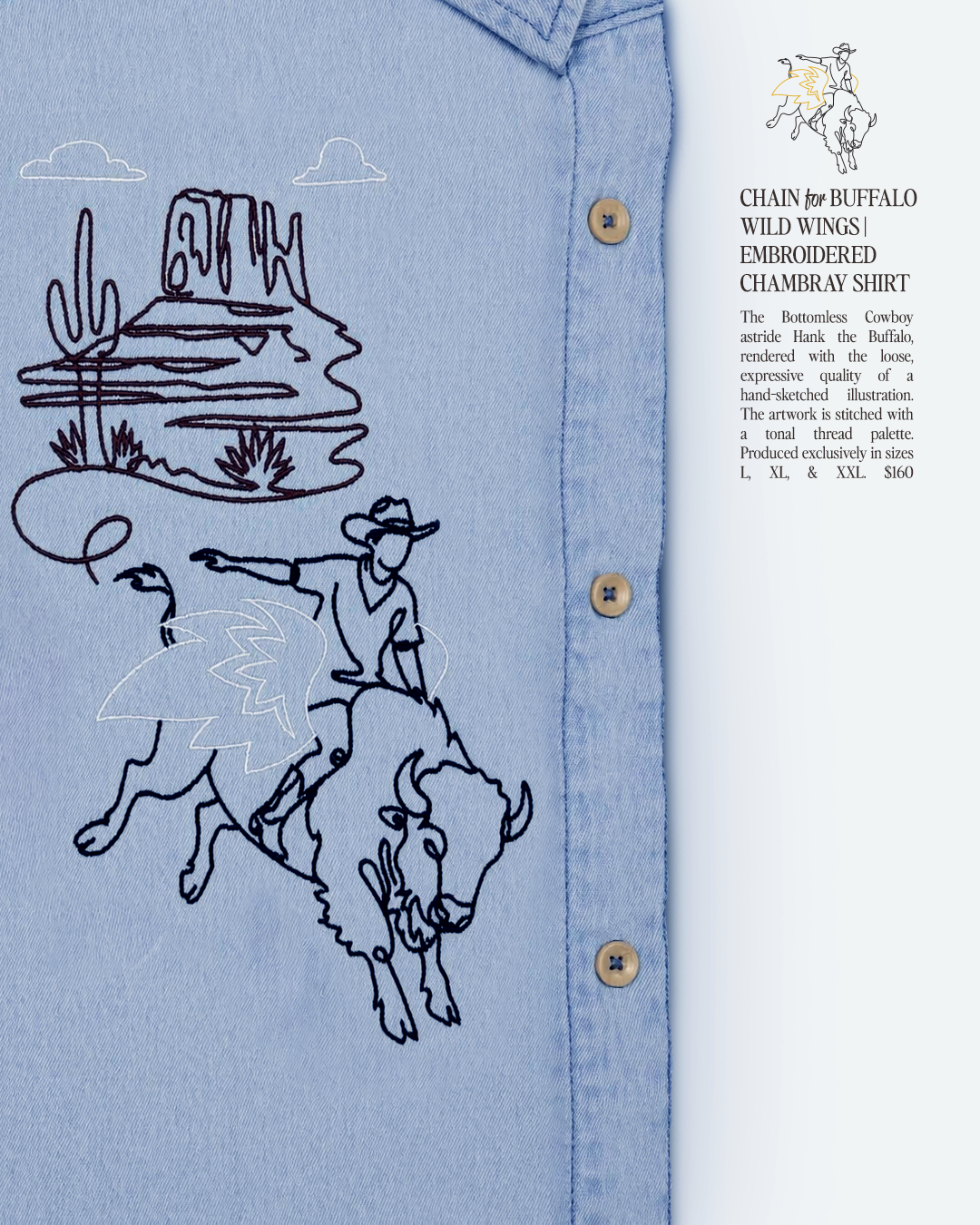 Chain x Buffalo Wild Wings Bottomless Western Shirt